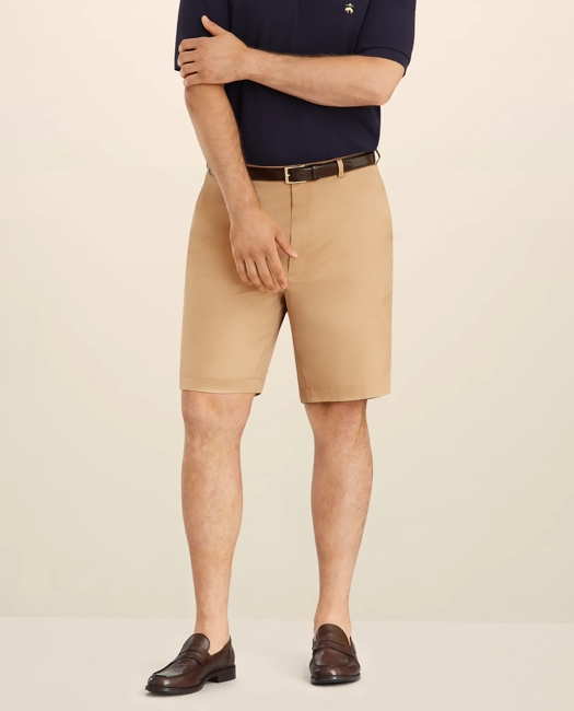 Big & Tall 10" Flat Front Stretch Advantage Chino® Shorts