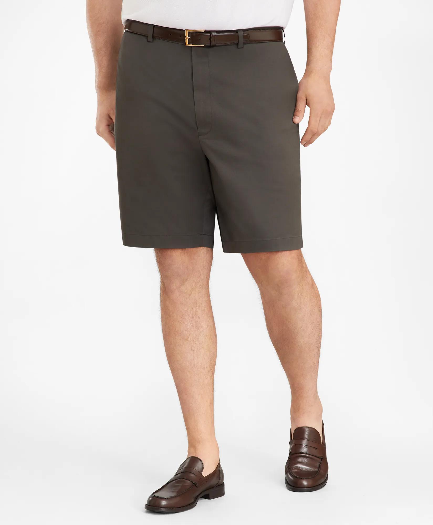 Big & Tall 10" Flat Front Stretch Advantage Chino® Shorts, image 1