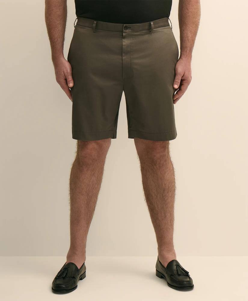Big & Tall 10" Flat Front Stretch Advantage Chino&reg; Shorts, image 2