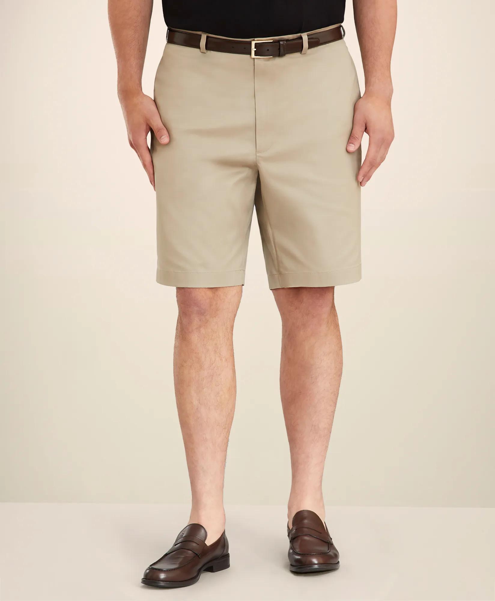 Big & Tall 10" Flat Front Stretch Advantage Chino® Shorts, image 1
