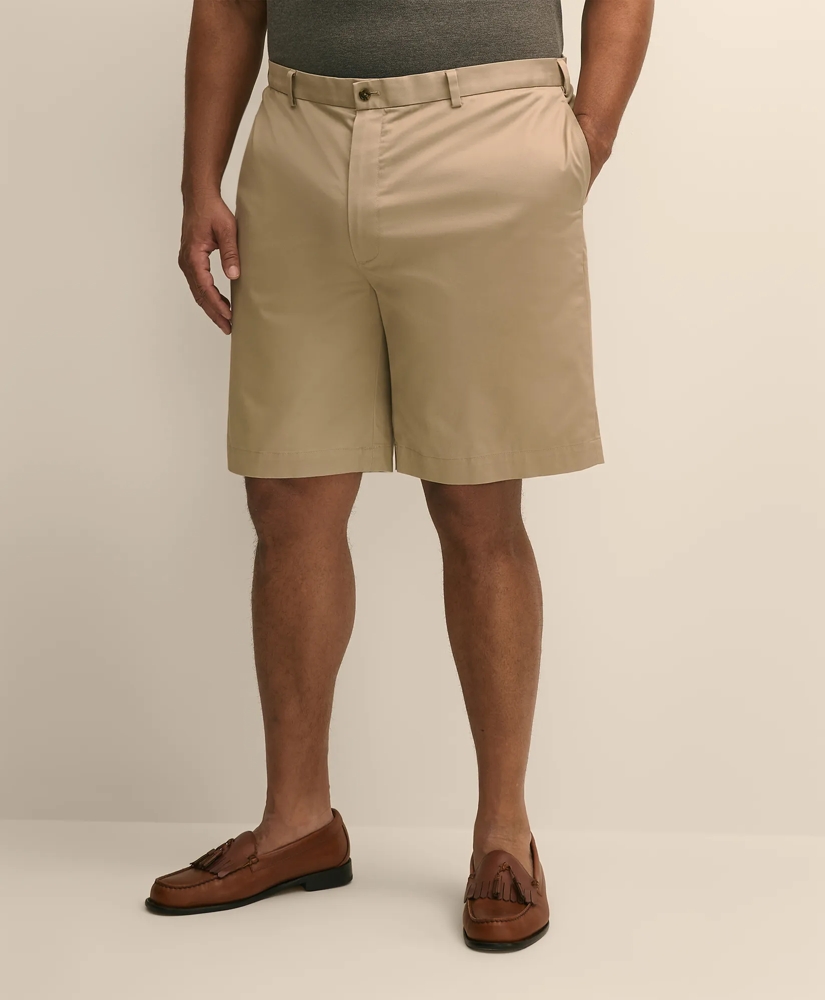 Big & Tall 10" Flat Front Stretch Advantage Chino&reg; Shorts, image 2