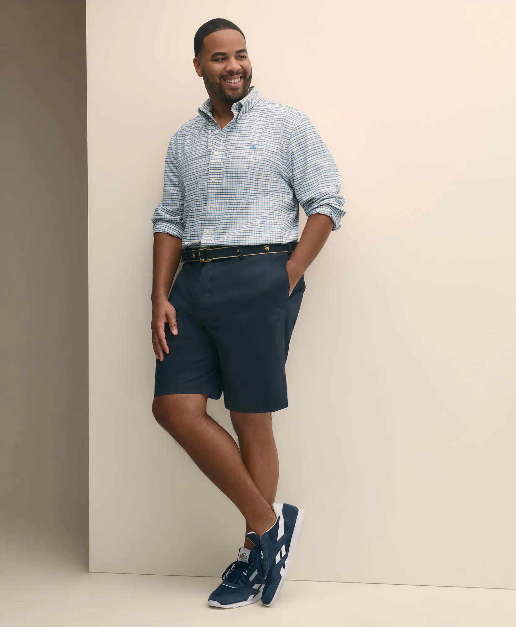 Big & Tall 10" Flat Front Stretch Advantage Chino® Shorts, image 1