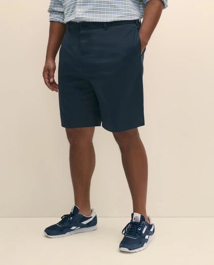 Big & Tall 10" Flat Front Stretch Advantage Chino® Shorts, image 2