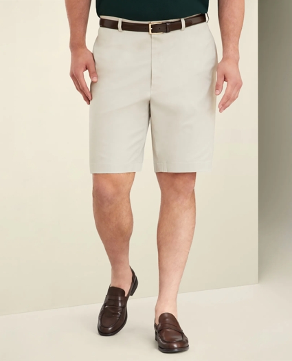 Big & Tall 10" Flat Front Stretch Advantage Chino® Shorts, image 1