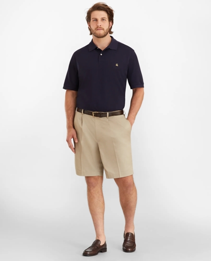 Big & Tall Pleat Front Stretch Advantage Chino® Shorts, image 2