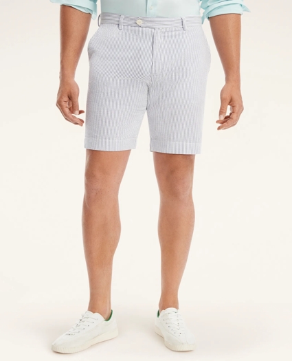 Big & Tall Cotton Seersucker Stripe Shorts, image 1