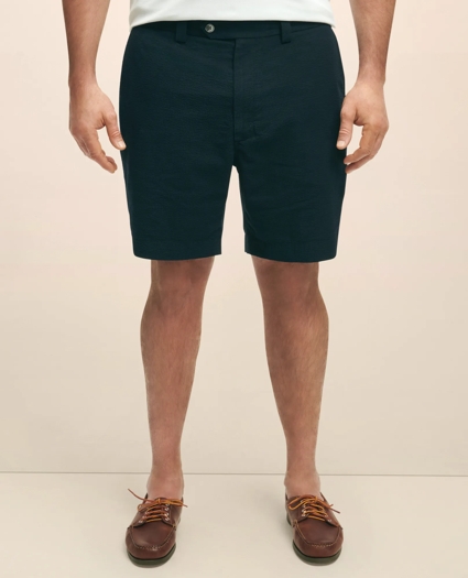 Big & Tall Cotton Seersucker Shorts, image 1
